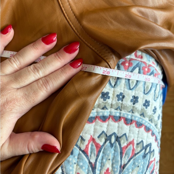 Ava & Viv Women's Plus Size Belted Faux Leather Trench Coat - Picture 9 of 16